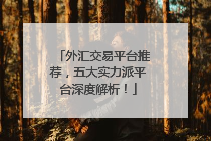 外汇交易平台推荐，五大实力派平台深度解析！