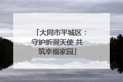 大同市平城区：守护折翼天使 共筑幸福家园