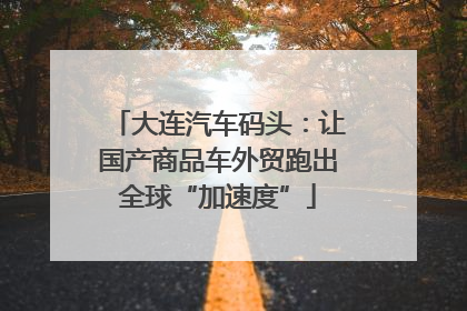 大连汽车码头：让国产商品车外贸跑出全球“加速度”