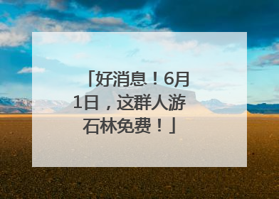 好消息！6月1日，这群人游石林免费！