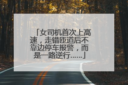 女司机首次上高速，走错匝道后不靠边停车报警，而是一路逆行……