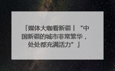 媒体大咖看新疆丨“中国新疆的城市非常繁华，处处都充满活力”