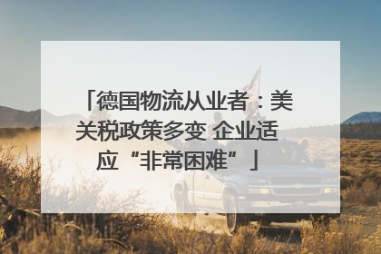 德国物流从业者：美关税政策多变 企业适应“非常困难”