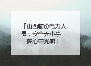 山西临汾电力人员：安全无小事 匠心守光明