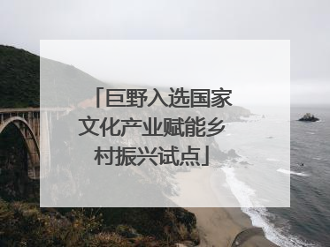 巨野入选国家文化产业赋能乡村振兴试点