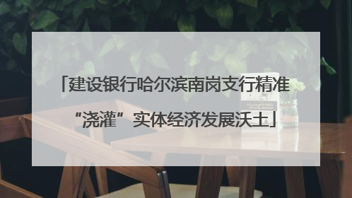 建设银行哈尔滨南岗支行精准“浇灌”实体经济发展沃土