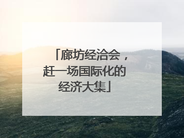 廊坊经洽会，赶一场国际化的经济大集