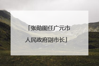 张勋图任广元市人民政府副市长