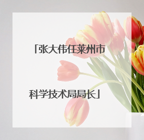 张大伟任莱州市科学技术局局长