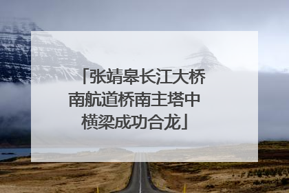 张靖皋长江大桥南航道桥南主塔中横梁成功合龙