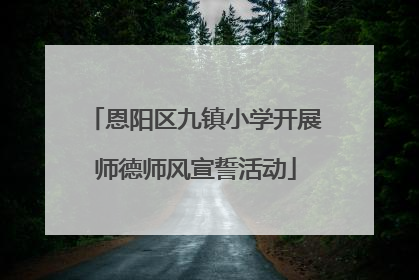 恩阳区九镇小学开展师德师风宣誓活动