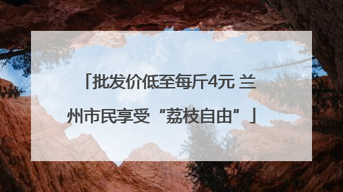 批发价低至每斤4元 兰州市民享受“荔枝自由”
