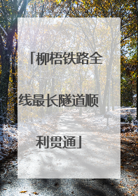 柳梧铁路全线最长隧道顺利贯通