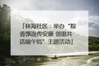 林海社区：举办“粽香飘逸传安康 邻里共话端午情”主题活动