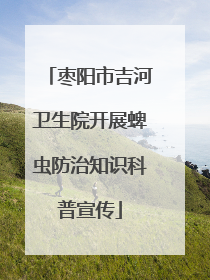 枣阳市吉河卫生院开展蜱虫防治知识科普宣传
