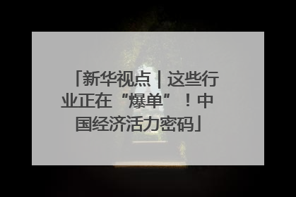 新华视点｜这些行业正在“爆单”！中国经济活力密码