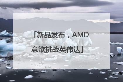 新品发布，AMD意欲挑战英伟达