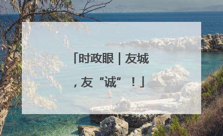 时政眼｜友城，友“诚”！