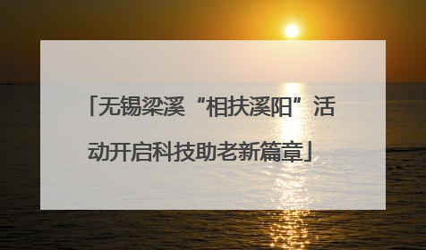 无锡梁溪“相扶溪阳”活动开启科技助老新篇章