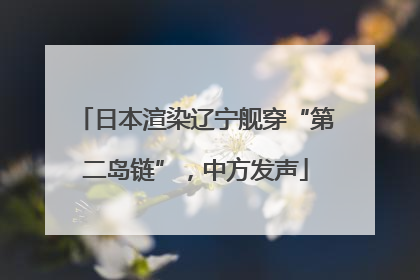 日本渲染辽宁舰穿“第二岛链”，中方发声