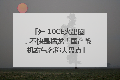 歼-10CE火出圈，不愧是猛龙！国产战机霸气名称大盘点