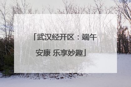 武汉经开区：端午安康 乐享妙趣