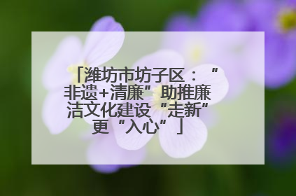潍坊市坊子区：“非遗+清廉”助推廉洁文化建设“走新”更“入心”