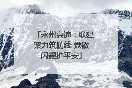 永州高速：联建聚力筑防线 党徽闪耀护平安