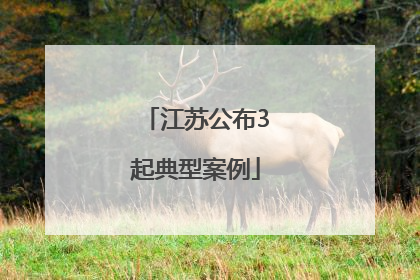 江苏公布3起典型案例