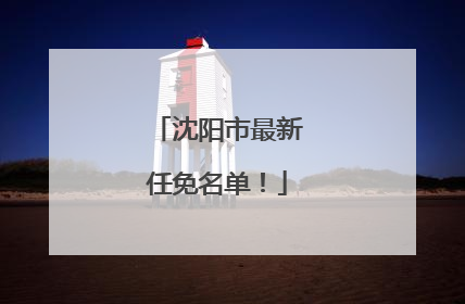沈阳市最新任免名单！