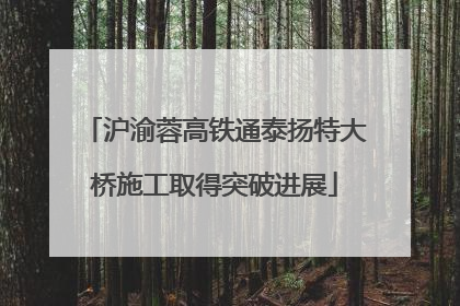 沪渝蓉高铁通泰扬特大桥施工取得突破进展
