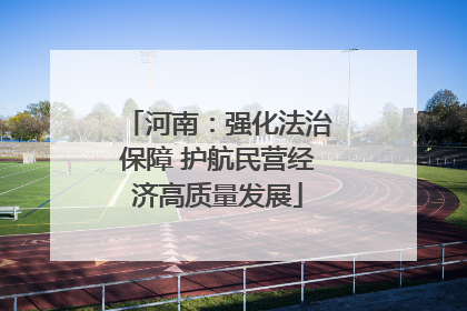 河南：强化法治保障 护航民营经济高质量发展
