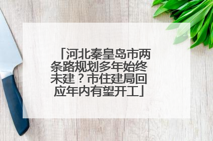 河北秦皇岛市两条路规划多年始终未建？市住建局回应年内有望开工