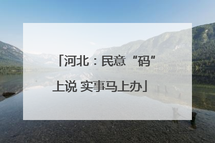 河北：民意“码”上说 实事马上办