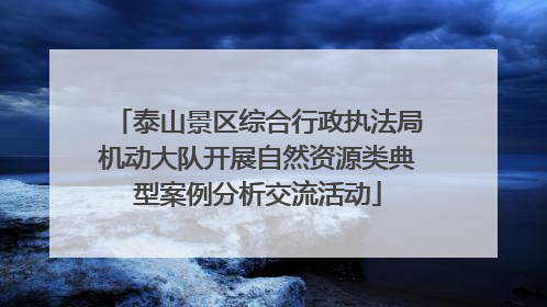 泰山景区综合行政执法局机动大队开展自然资源类典型案例分析交流活动