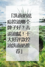 洗面奶祛痘控油哪个牌子好？击退油腻！十大好评款控油洗面奶推荐