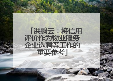 洪鹏云：将信用评价作为物业服务企业选聘等工作的重要参考