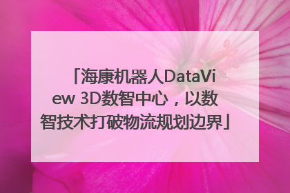 海康机器人DataView 3D数智中心，以数智技术打破物流规划边界