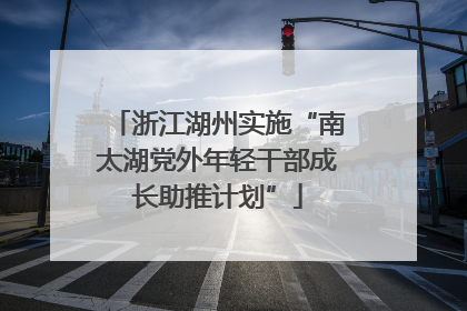 浙江湖州实施“南太湖党外年轻干部成长助推计划”