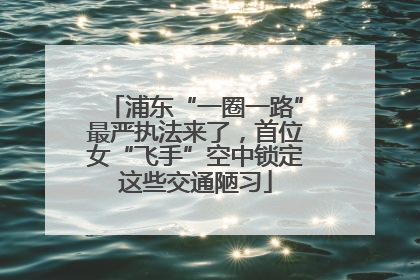 浦东“一圈一路”最严执法来了，首位女“飞手”空中锁定这些交通陋习