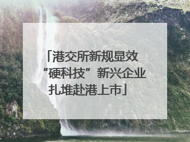 港交所新规显效 “硬科技”新兴企业扎堆赴港上市