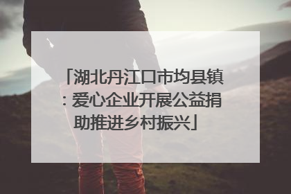 湖北丹江口市均县镇：爱心企业开展公益捐助推进乡村振兴