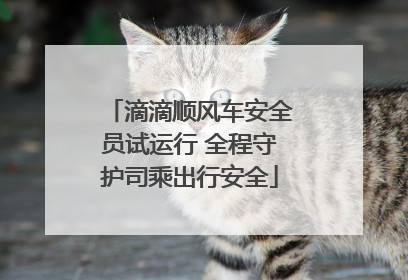 滴滴顺风车安全员试运行 全程守护司乘出行安全