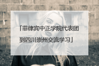 菲律宾中正学院代表团到四川崇州交流学习