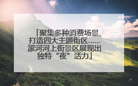 聚集多种消费场景、打造四大主题街区……漯河河上街景区展现出独特“夜”活力