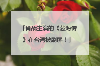 肖战主演的《藏海传》在台湾被刷屏！
