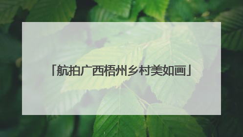 航拍广西梧州乡村美如画