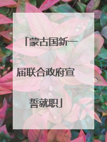 蒙古国新一届联合政府宣誓就职