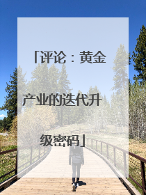 评论：黄金产业的迭代升级密码
