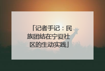 记者手记：民族团结在宁夏社区的生动实践